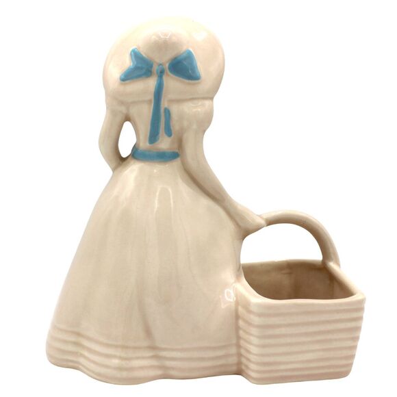 Vintage Ceramic Pottery Planter by Hull Hand Painted Southern Belle Blue Bonnet - Picture 2 of 7